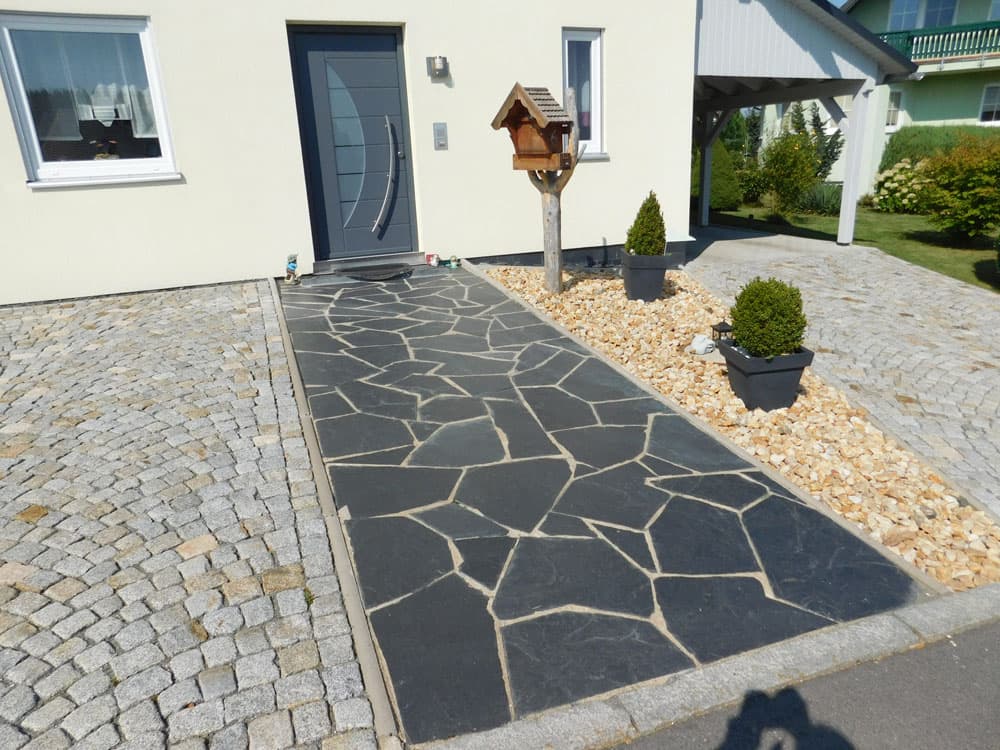 Schiefer Polygonalplatte