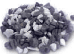 Marmorsplitt Black & white